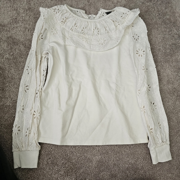 Ann taylor Embriodered Sleeve Shirt - Picture 1 of 4